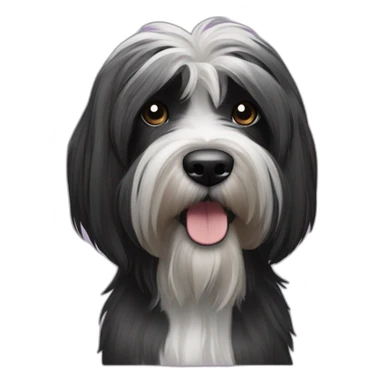 black tibetan terrier sticker