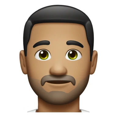 man late 20's green eyes short black hair  sticker