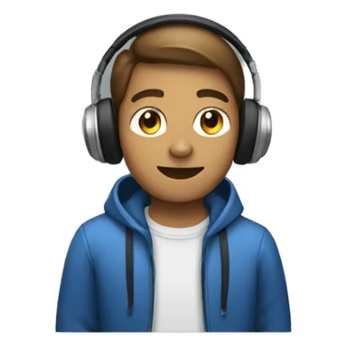 a person in headphones sticker