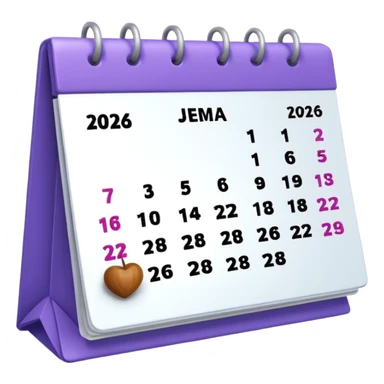 2026/ 03/ 08 Calendar 3d animation Ai sticker