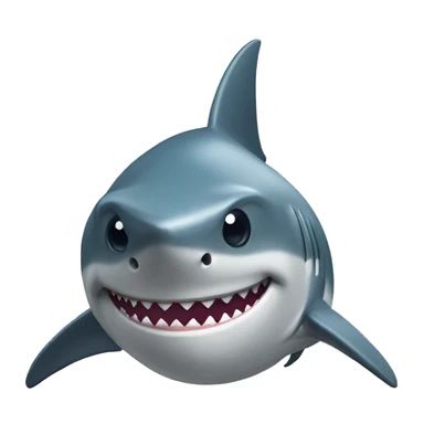 Shark with a top ha sticker