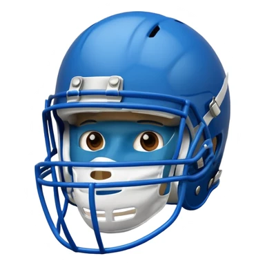 college football player helmets blue sticker