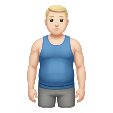 skinny fat man sticker