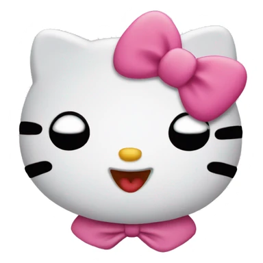 cute hello kitty kiss sticker