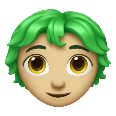 Green heart eyes sticker