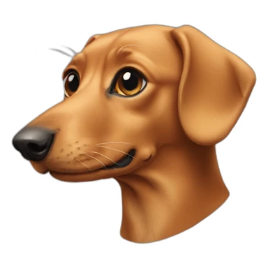 Cat head reality dachshund sticker