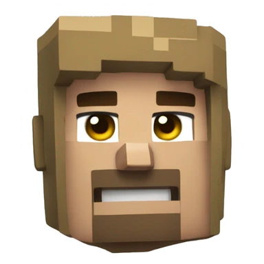 minecraft head like herobrin sticker