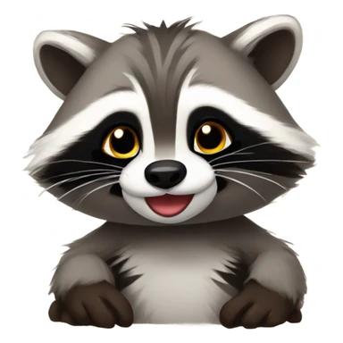 A racoon full of love sticker