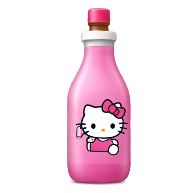 hello kitty with a bottle  sticker