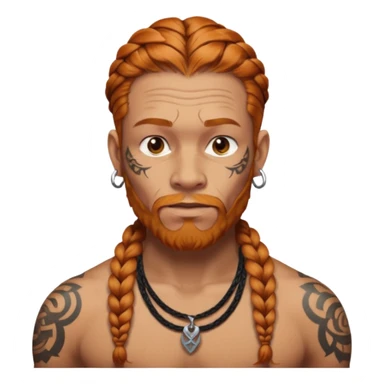 thick very hardginger braids man old very tattoed  sticker