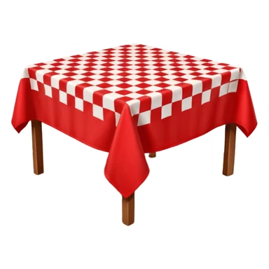 checkered tablecloth on an empty table sticker