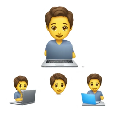 Work proces laptop sticker