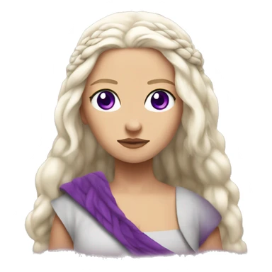 daenerys targaryen with purple eyes sticker