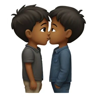 boy kiss boy sticker