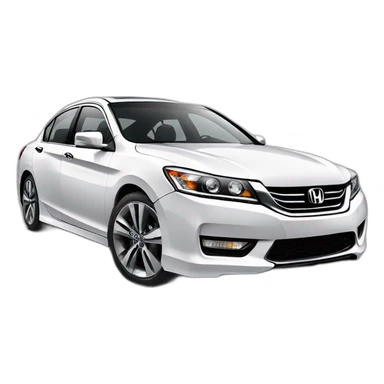 Honda Accord 2013 white sticker