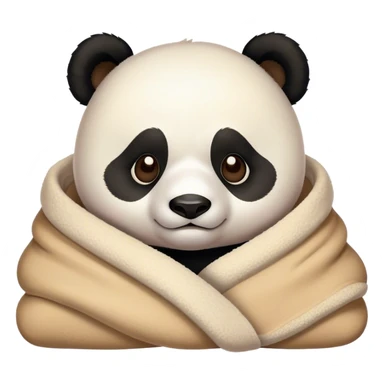 Panda cozy in blanket  sticker