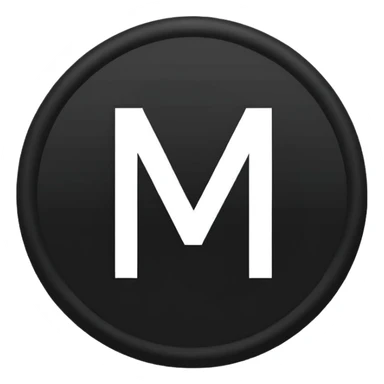 Black circle with “MB” written on in the middle of it. Nothing else no holes or anything. sticker