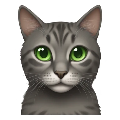 Mancoon cat with green eyes sticker