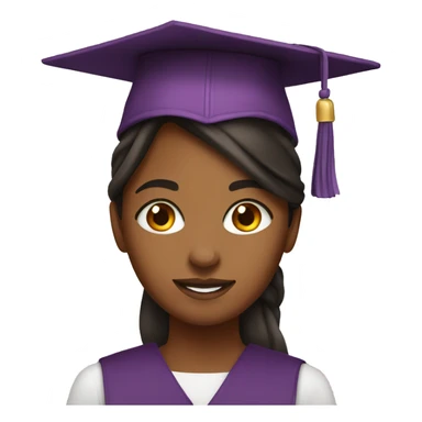 Brown girl with college degree sticker