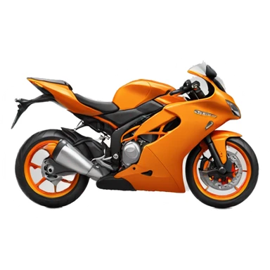 Orange modern supersport motorcycle sticker