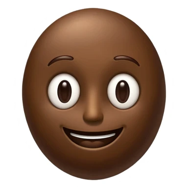 A coffee bean with a face, anthropomorphized to look like a man sticker