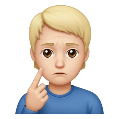 Sad face with middle finger sticker