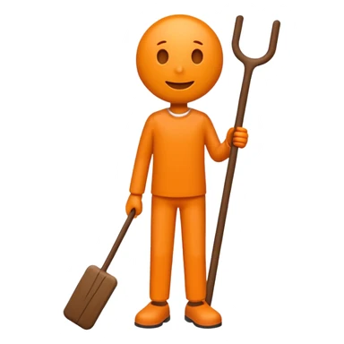 Orenge sticfigüre from alanbecker sticker