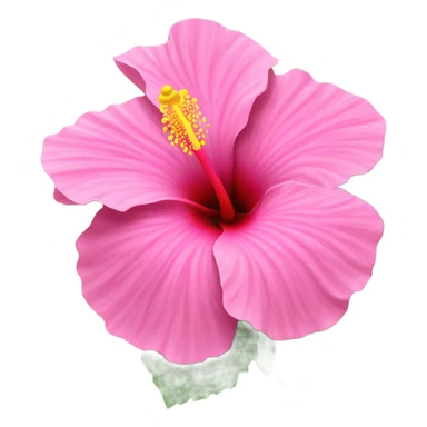 Pink hibiscus flower sticker