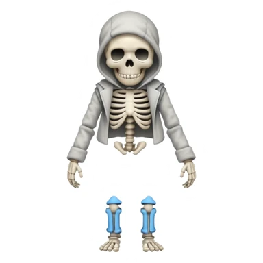 skeleton in a straight jacket sticker