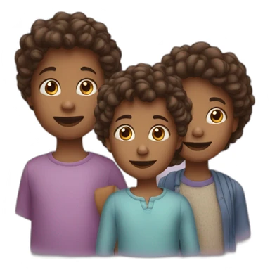 Three children of different ages sticker