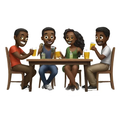 group of friends drinking  sticker