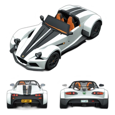 isometric view of Caterham Superlight supercar sticker