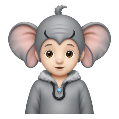 Kid in a elephant costume sticker