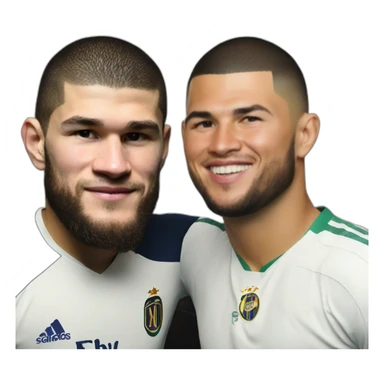 khabib with ronaldo sticker