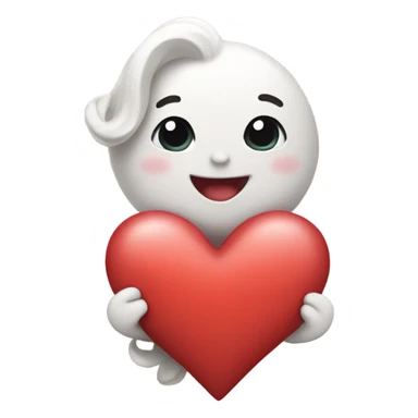 Cute heart as present sticker