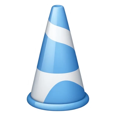 full and white blue cone sticker