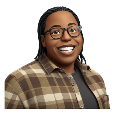 smiling male in glasses sticker