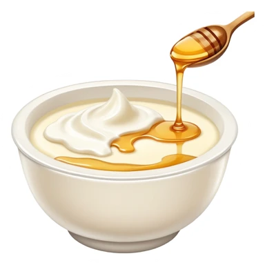 Bowl of Greek yogurt and honey sticker