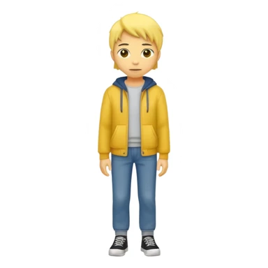 Star with a human full body yellow skin sticker