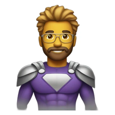 Super hero in lion sticker