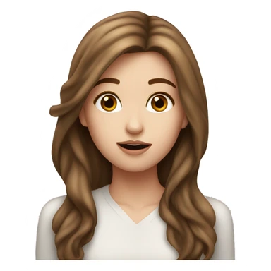 Pretty white girl with brown hair blowing a kiss  sticker