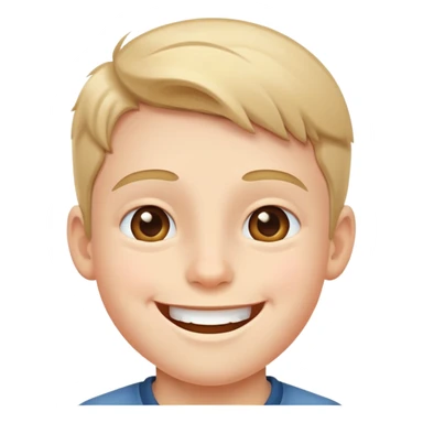 happy young boy smiling sticker