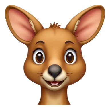Cinematic Realistic Comical Kangaroo Portrait Emoji, Head tilted dramatically with an exaggeratedly amused expression, featuring a striking, richly textured tawny coat with bold natural markings and wide, expressive eyes full of playful disbelief, rendered with lifelike precision and dynamic natural light, high shine, dramatic yet playful, styled with an air of cheeky outback mischief, soft glowing outline, capturing the essence of a spirited and over‐the‐top kangaroo that looks ready to bound its way into viral fame! sticker