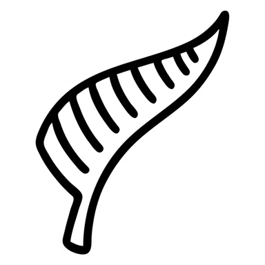 New Zealand icon with stylized silver fern leaf, simple and bold, modern icon aesthetic sticker