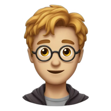 A planet with the face of Harry Potter. sticker