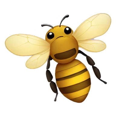 honey covering a bee sticker