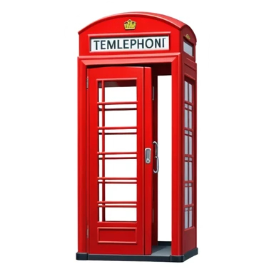 A red phone booth  sticker