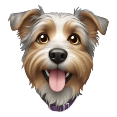 dog-australian-yorkshire-older-closeup-smile sticker