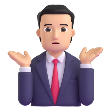 business man with judgmental expression sticker
