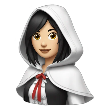 red-ridding-hood-long-straight-black-hair-with-white-streak-hair sticker